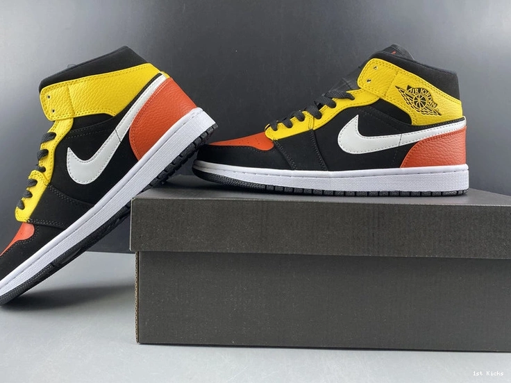 1 Mid Amarillo 852542-087 - Jordan Orange Black 1005